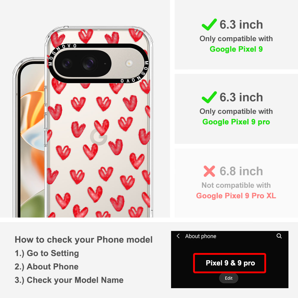 Cute Little Heart Phone Case - Google Pixel 9 Case