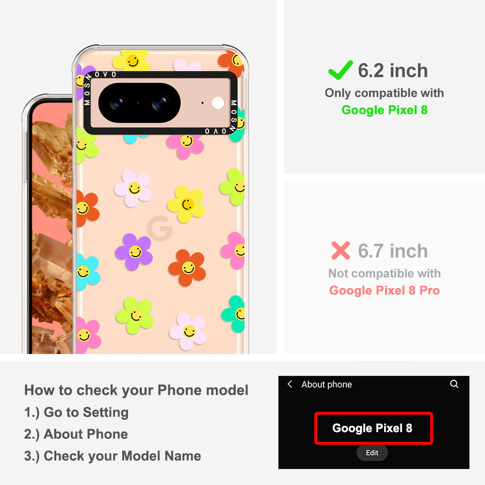 Smile Floral Phone Case - Google Pixel 8 Case