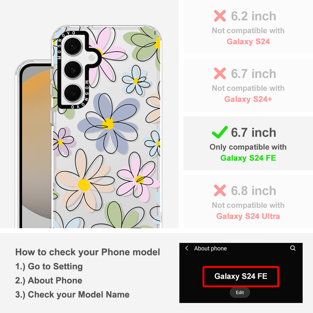 Linear Blooms Phone Case - Samsung Galaxy S24 FE Case