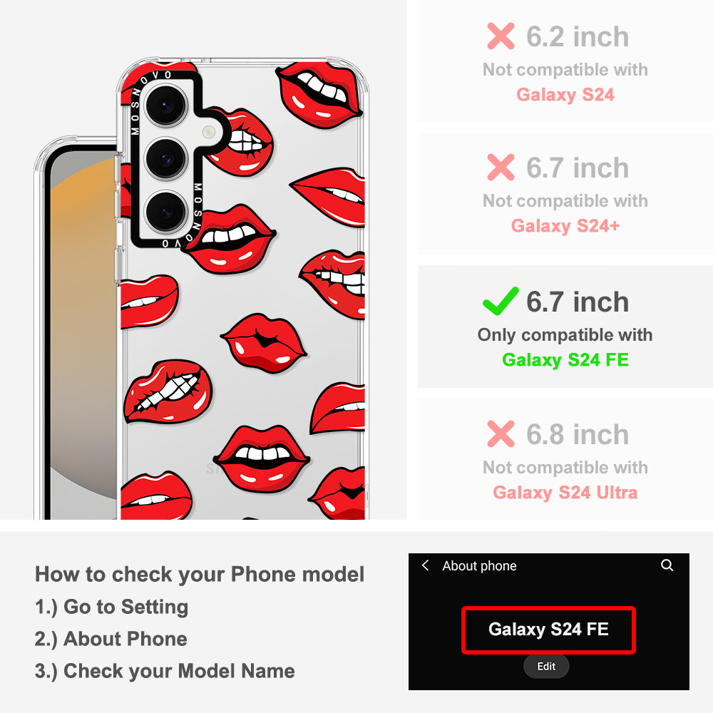 Hot Lips Phone Case - Samsung Galaxy S24 FE Case - MOSNOVO