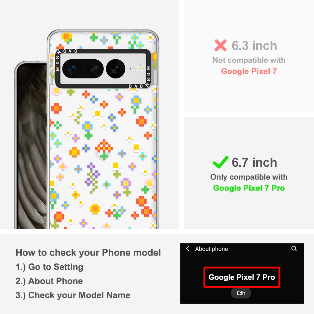 Pixel-Floral Phone Case - Google Pixel 7 Pro Case