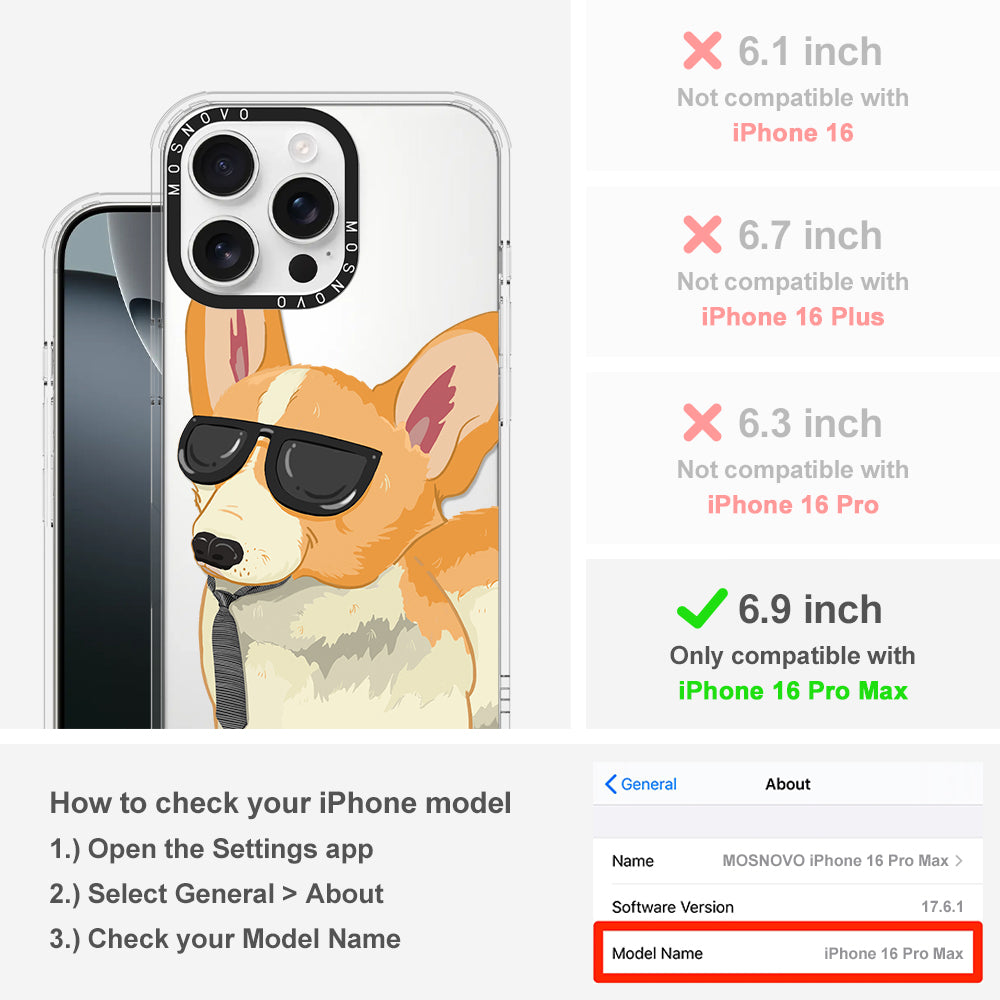 Fluffy Corgi Phone Case - iPhone 16 Pro Max Case - MOSNOVO