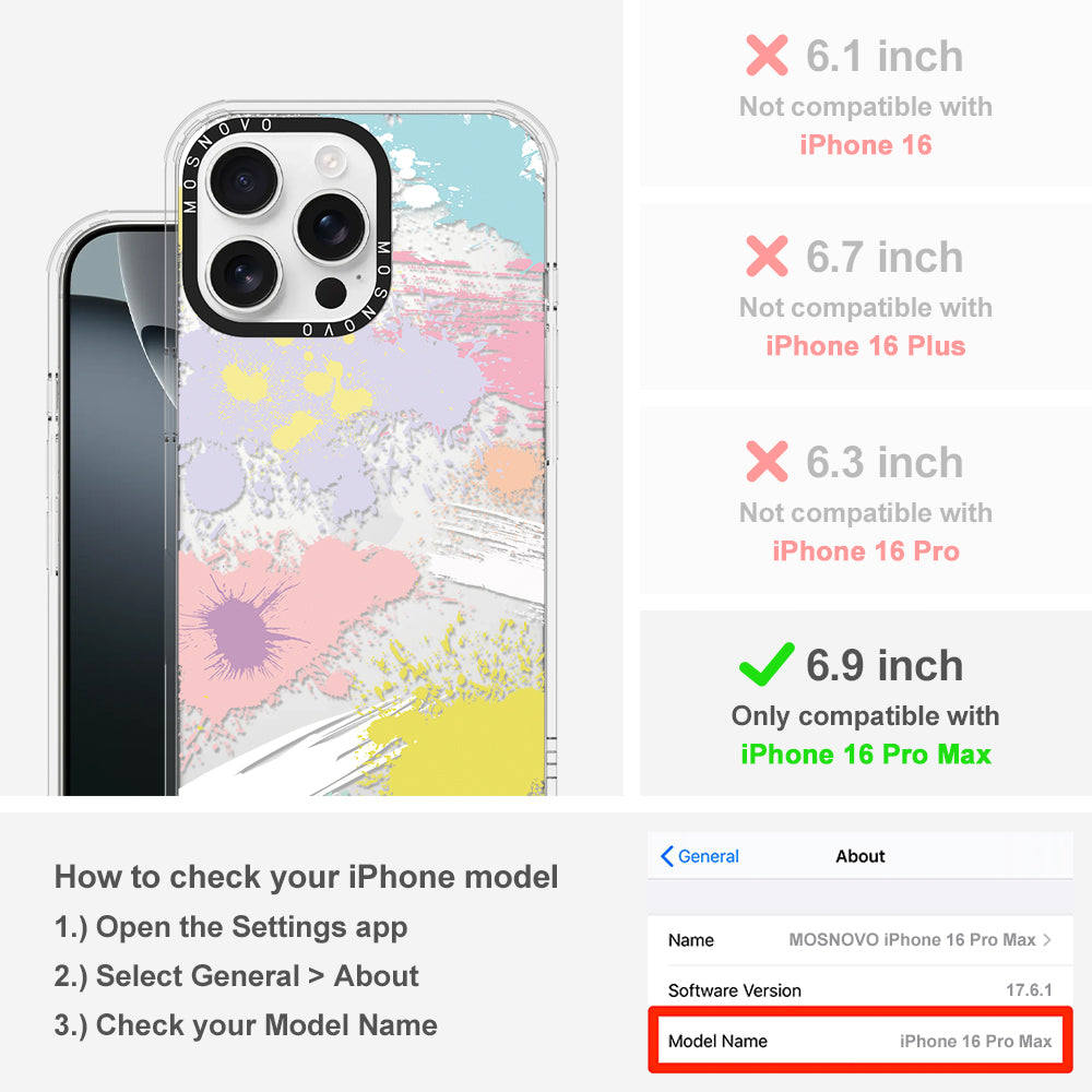 Splash Paint Phone Case - iPhone 16 Pro Max Case - MOSNOVO