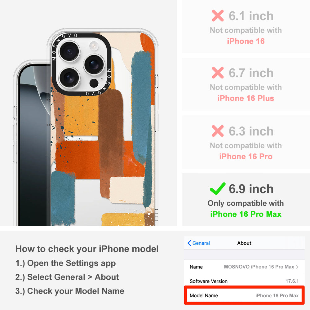 Modern Abstract Artwork Phone Case - iPhone 16 Pro Max Case - MOSNOVO