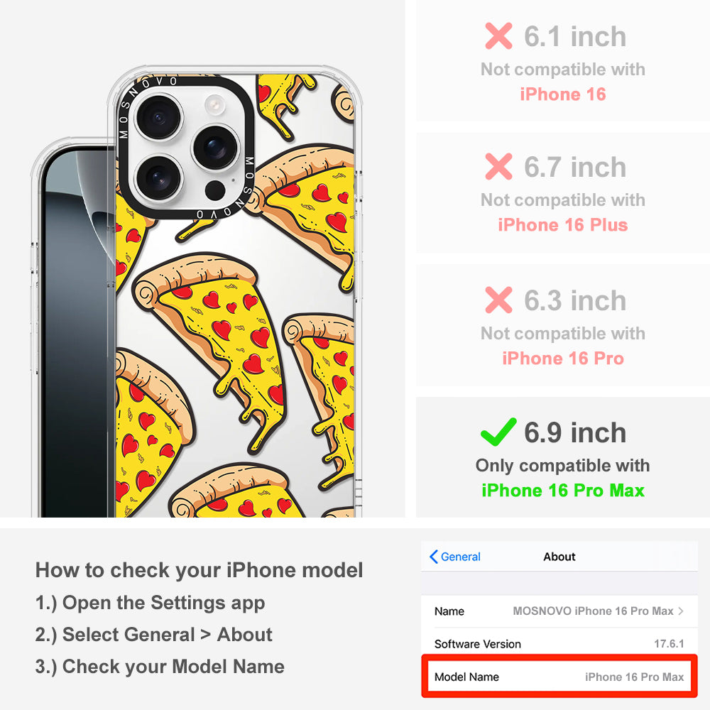 Pizza Phone Case - iPhone 16 Pro Max Case - MOSNOVO