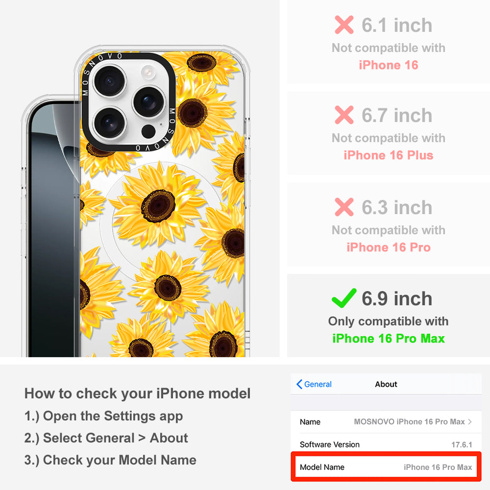 Sunflowers Phone Case - iPhone 16 Pro Max Case - MOSNOVO