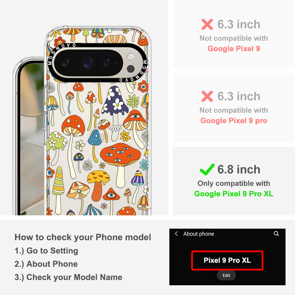 Mushroom Art Phone Case - Google Pixel 9 Pro XL Case