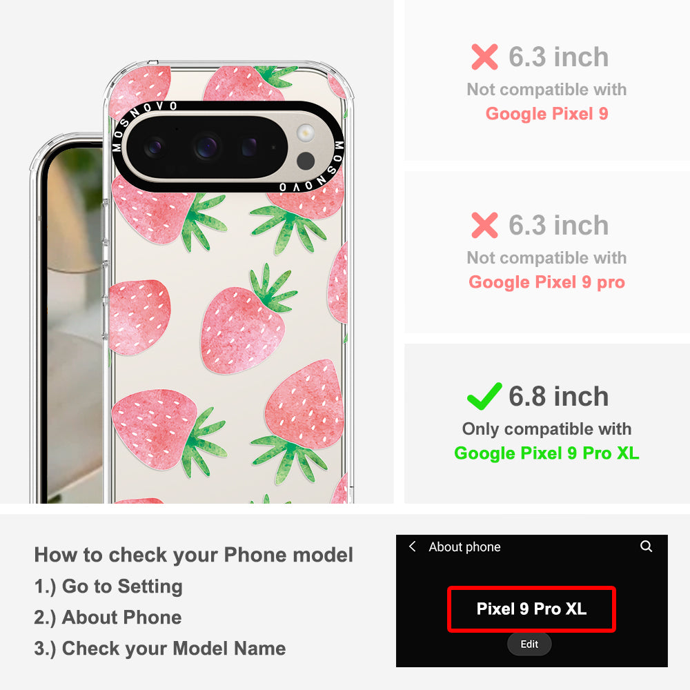 Pastel Strawberry Phone Case - Google Pixel 9 Pro XL Case