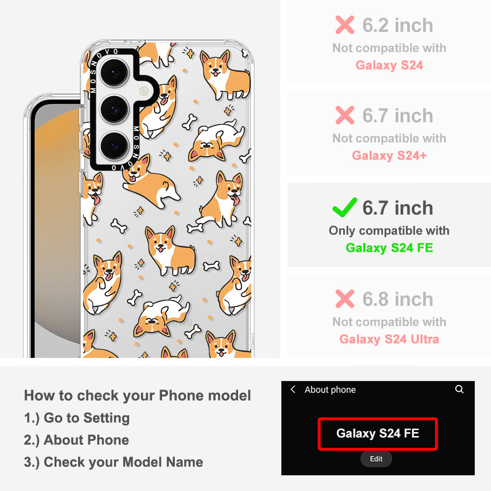 Corgi Phone Case - Samsung Galaxy S24 FE Case - MOSNOVO