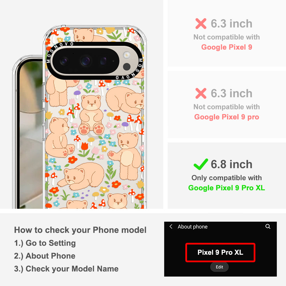 Cute Bear Phone Case - Google Pixel 9 Pro XL Case