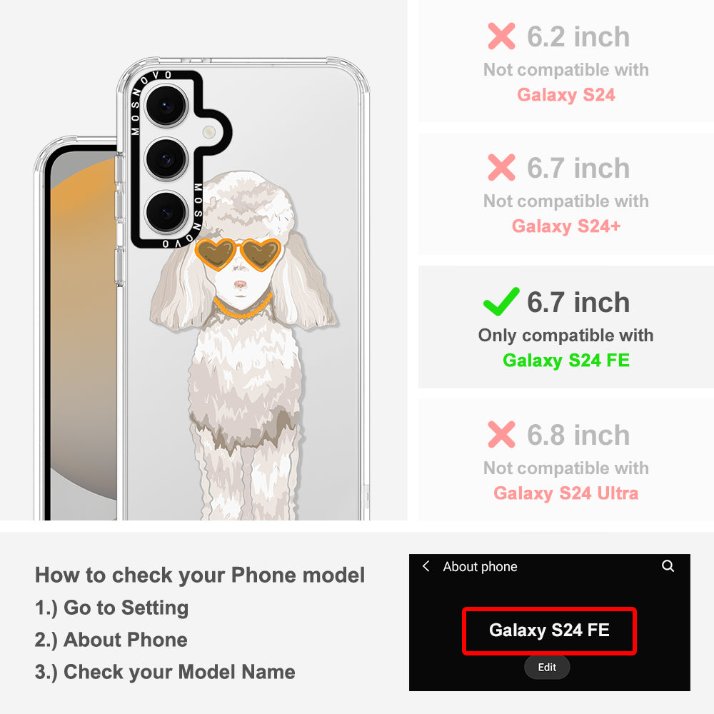 Poodle Phone Case - Samsung Galaxy S24 FE Case - MOSNOVO