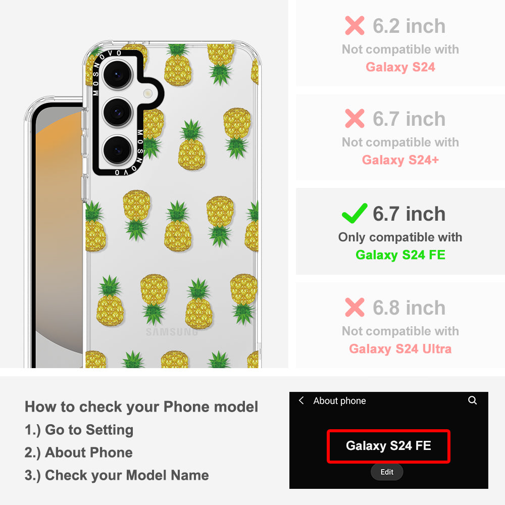 Cute Pineapples Phone Case - Samsung Galaxy S24 FE Case - MOSNOVO