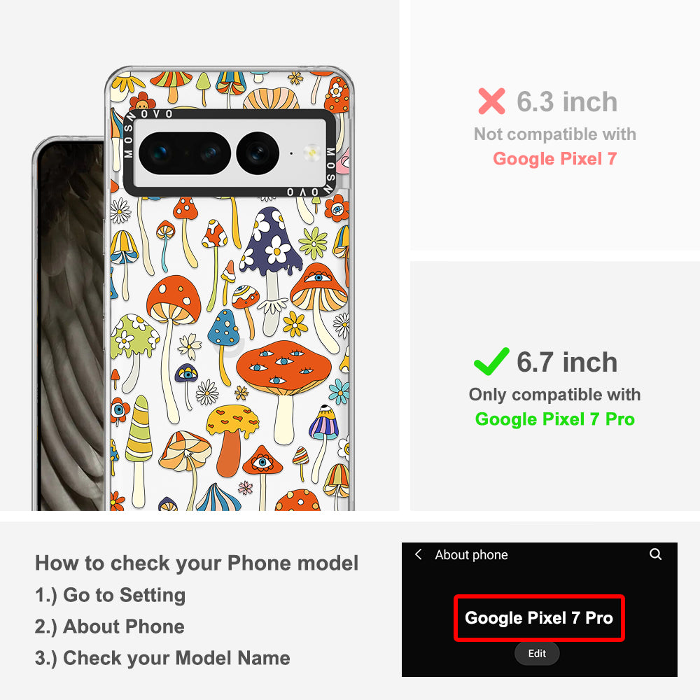 Mushroom Art Phone Case - Google Pixel 7 Pro Case