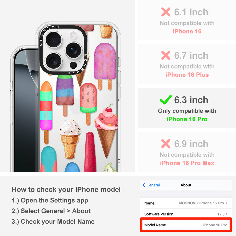 Ice Cream Phone Case - iPhone 16 Pro Case - MOSNOVO
