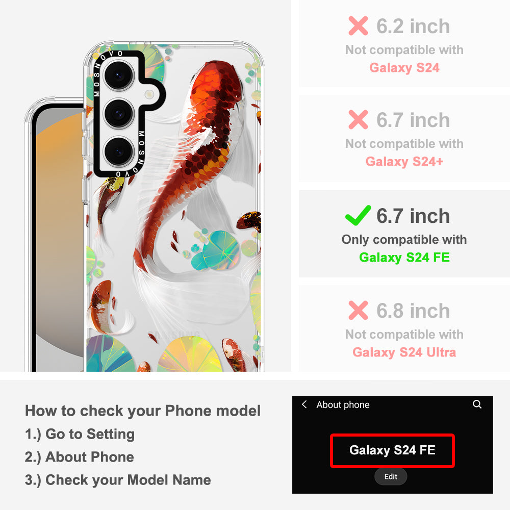 Koi Art Phone Case - Samsung Galaxy S24 FE Case - MOSNOVO