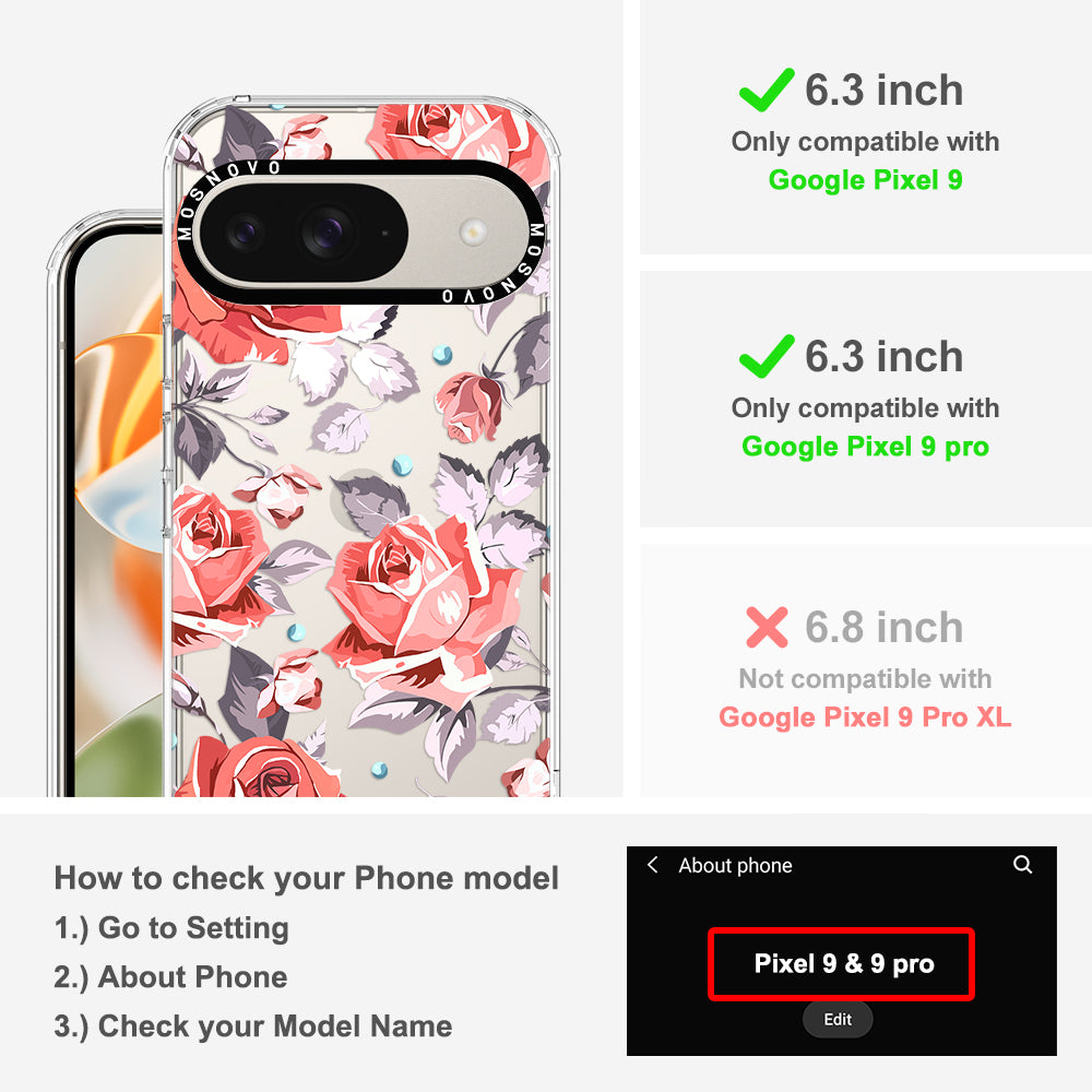 Retro Floral Phone Case - Google Pixel 9 Pro Case