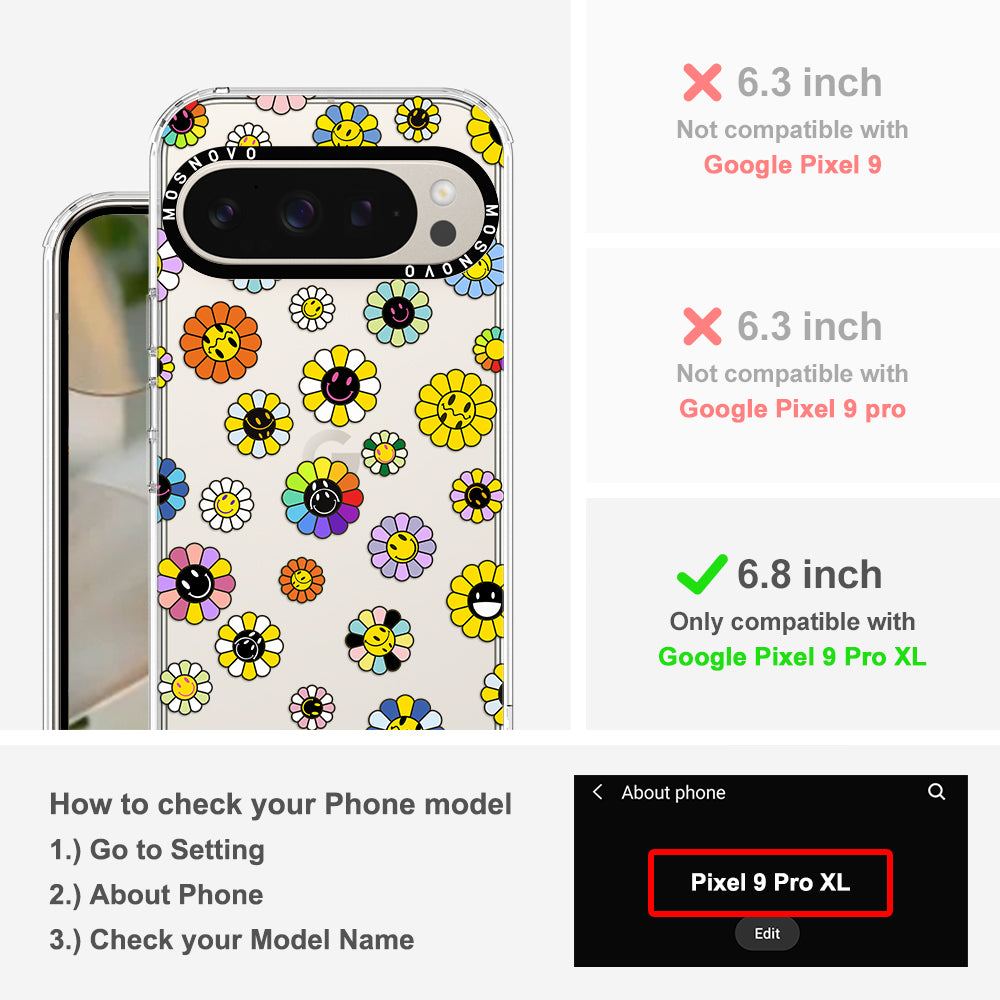 Flower Smile Face Phone Case - Google Pixel 9 Pro XL Case