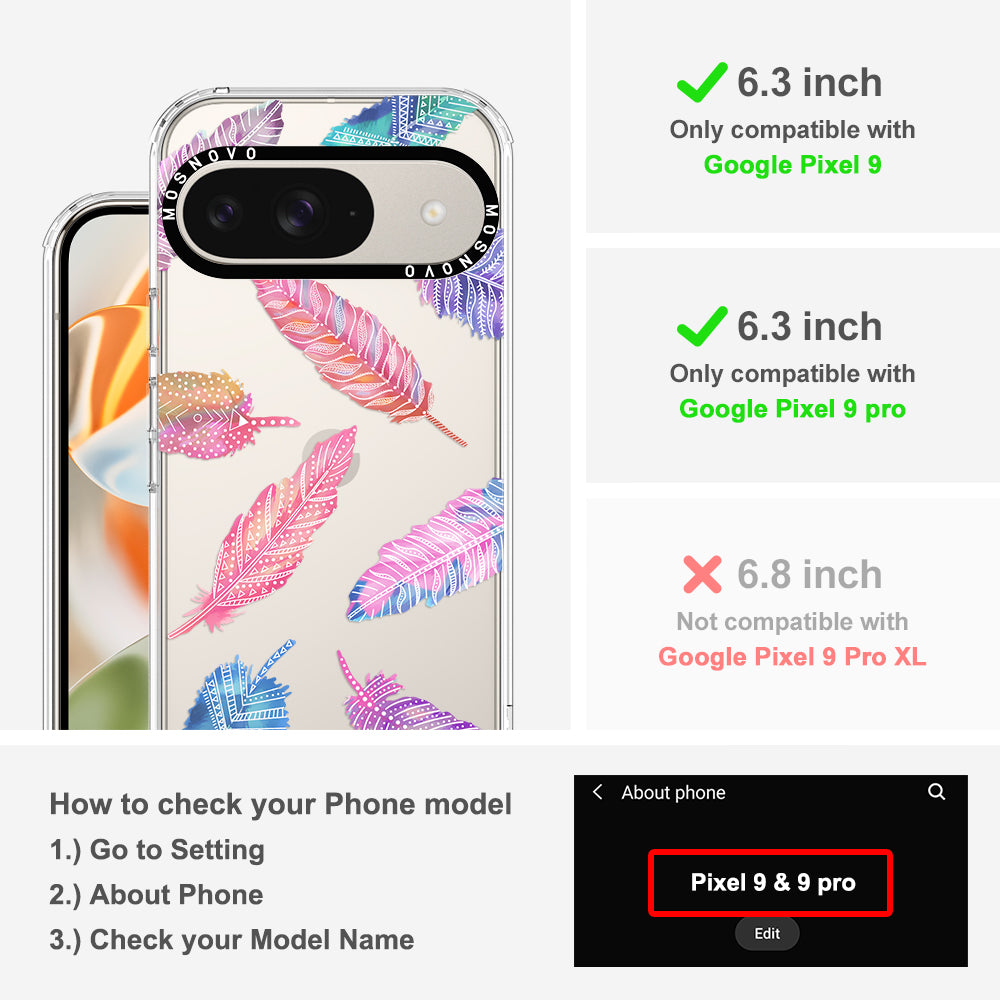 Boho Feather Phone Case - Google Pixel 9 Case