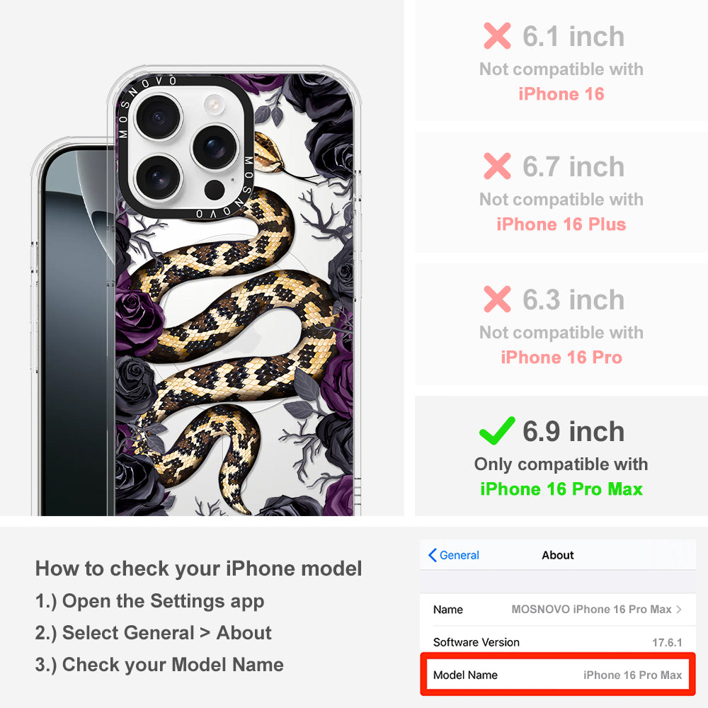 Secret Snake Garden Phone Case - iPhone 16 Pro Max Case - MOSNOVO