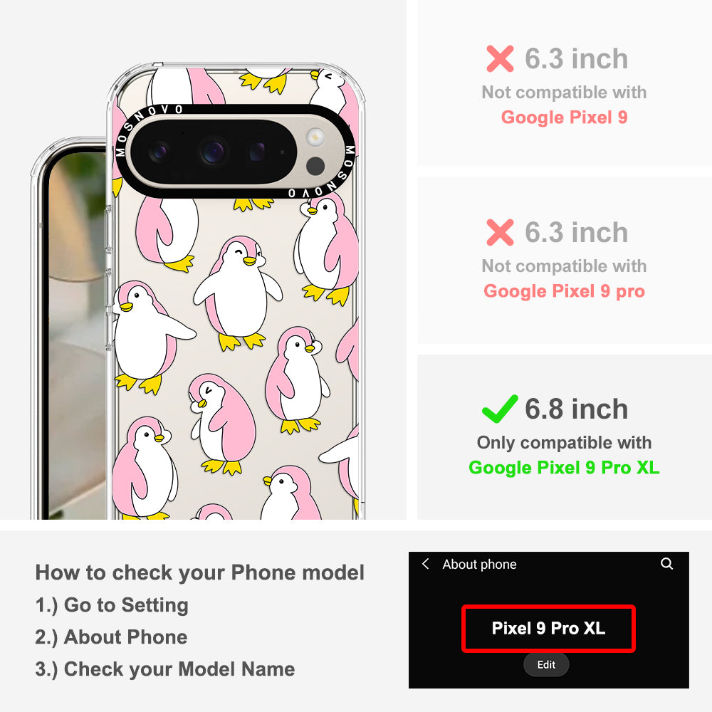 Pink Penguins Phone Case - Google Pixel 9 Pro XL Case