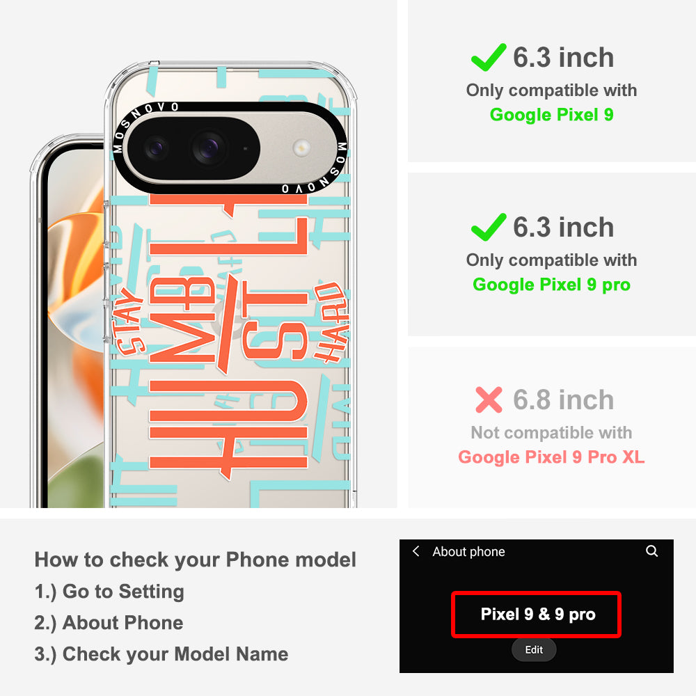 Stay Humble Hustle Hard Phone Case - Google Pixel 9 Case