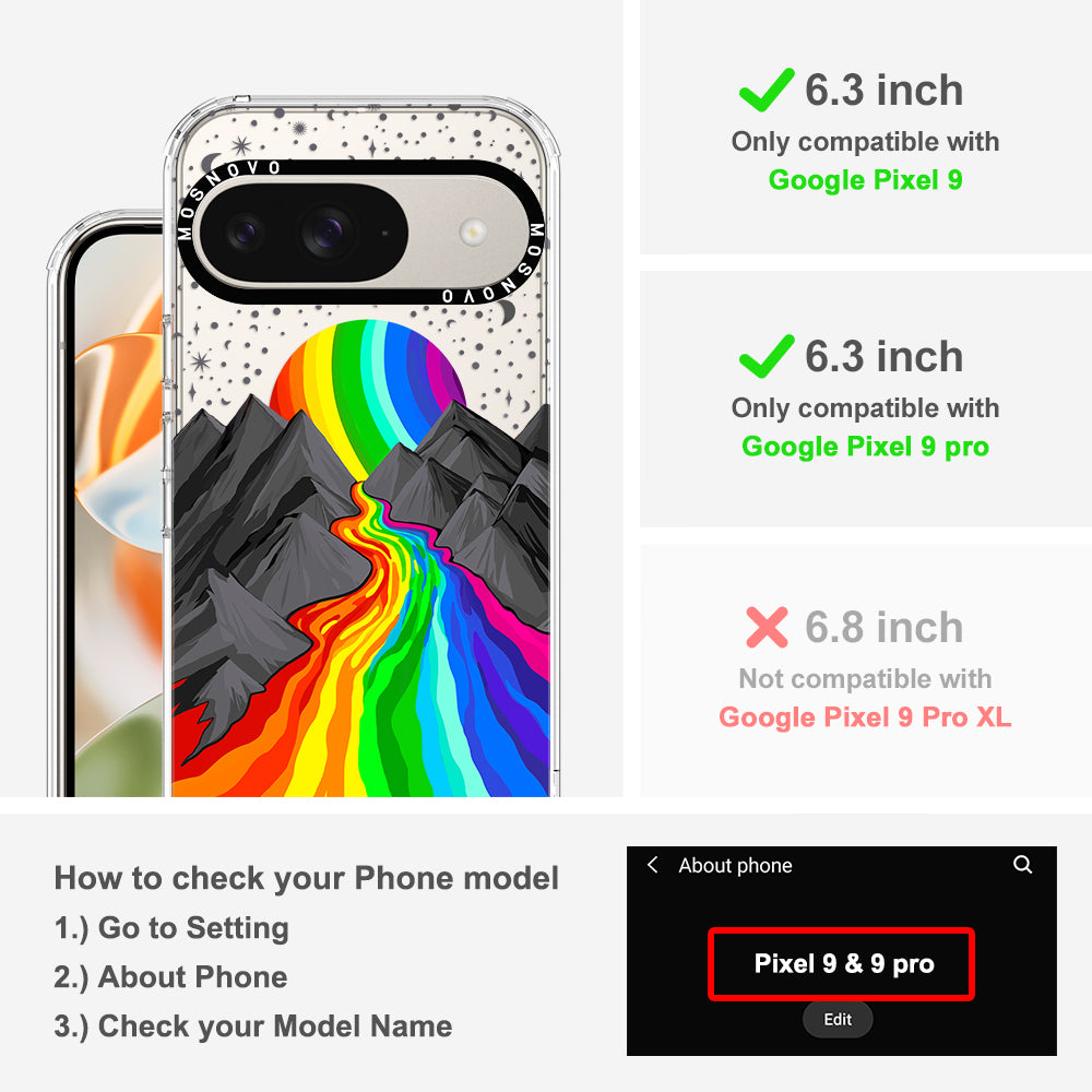 Rainbow Volcano Phone Case - Google Pixel 9 Case