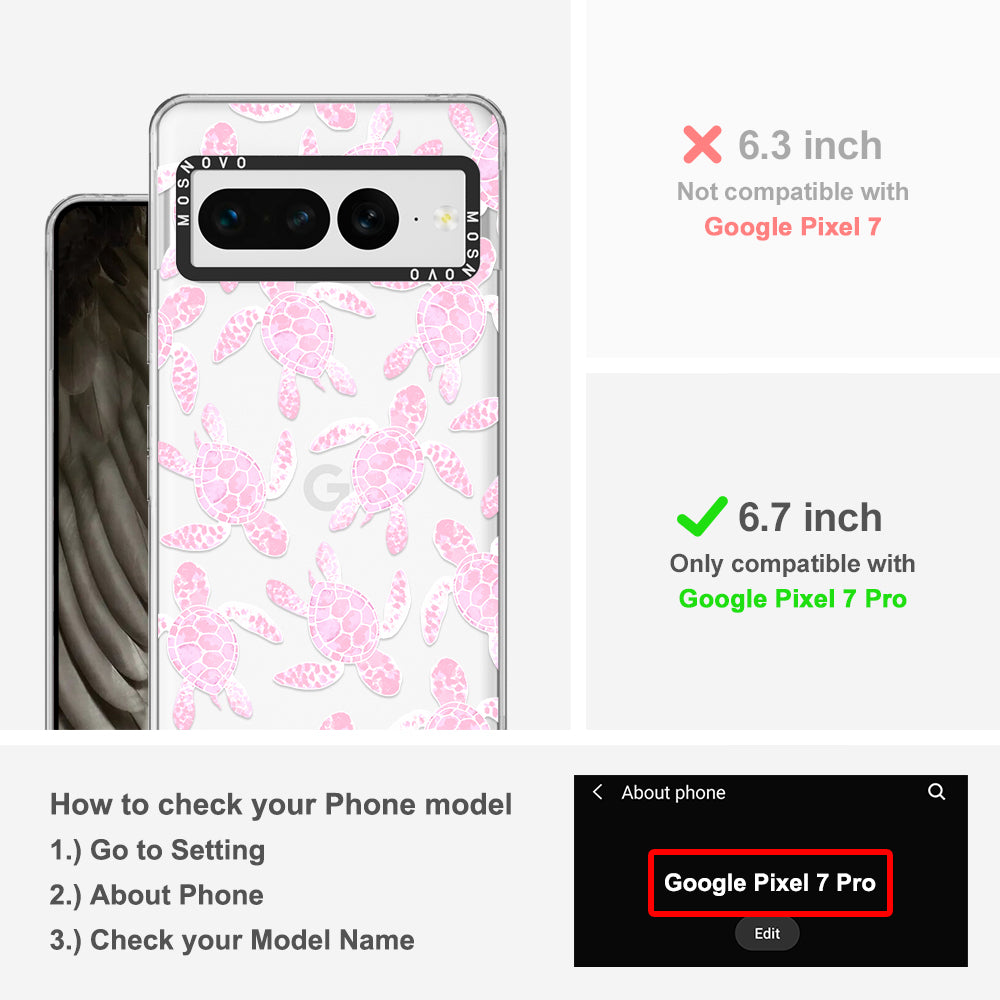 Pink Turtle Phone Case - Google Pixel 7 Pro Case