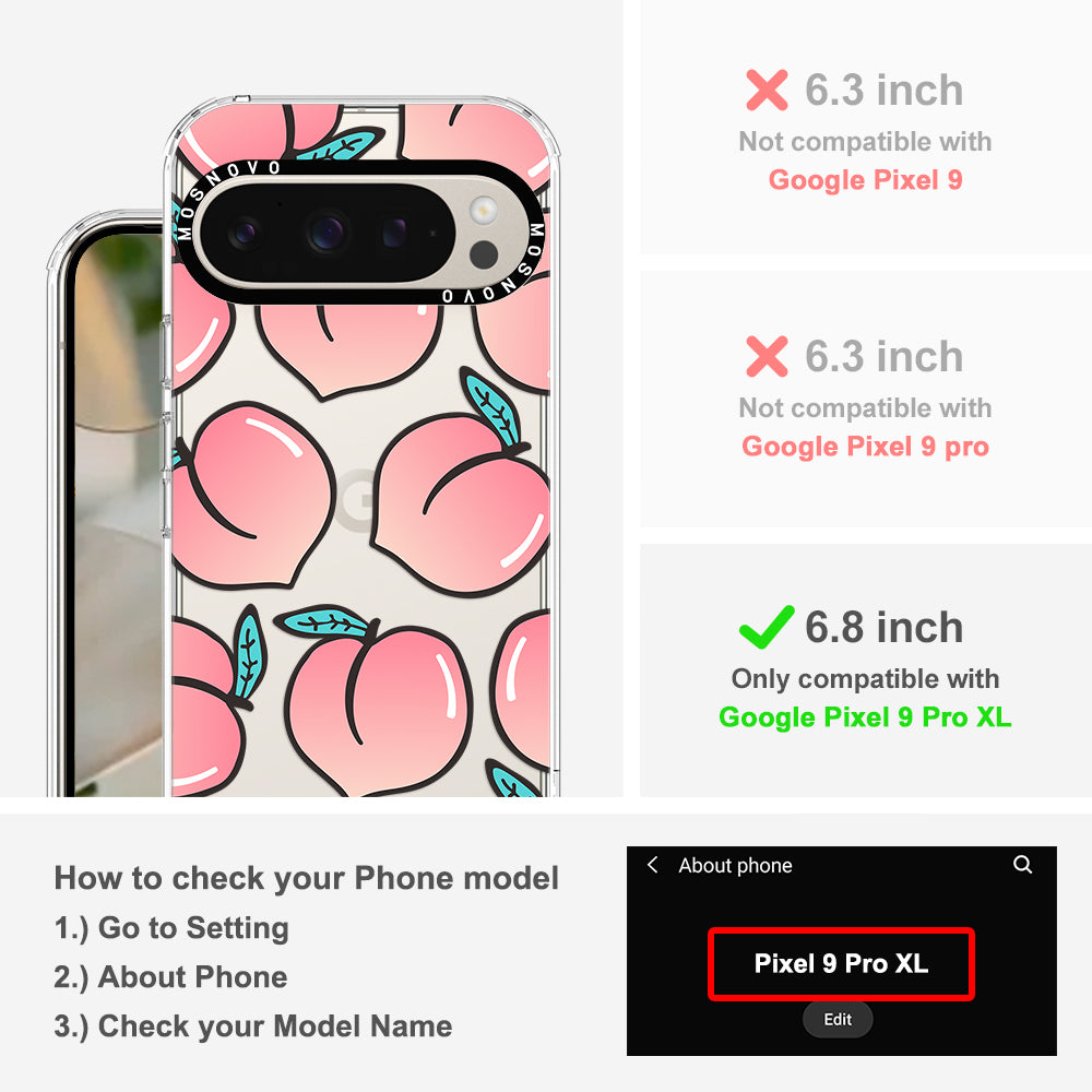 Cute Peach Phone Case - Google Pixel 9 Pro XL Case