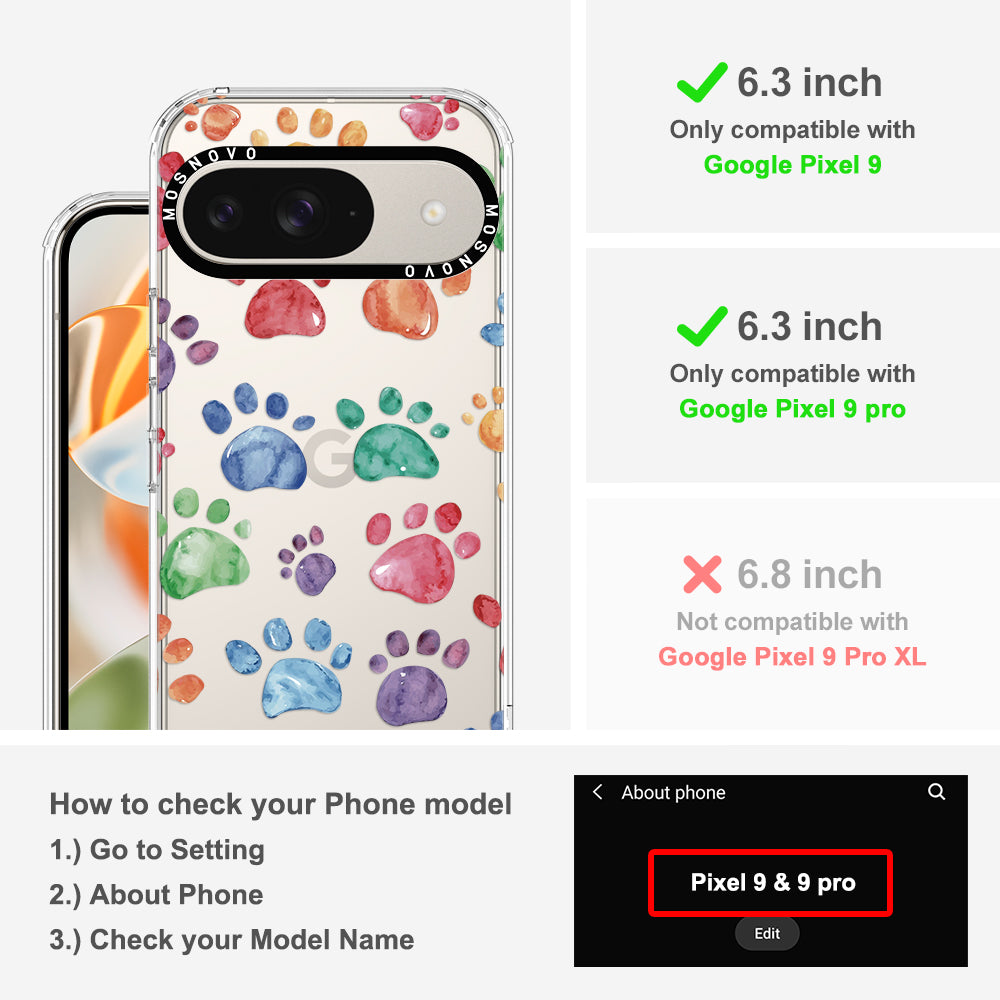 Colorful Paw Phone Case - Google Pixel 9 Case