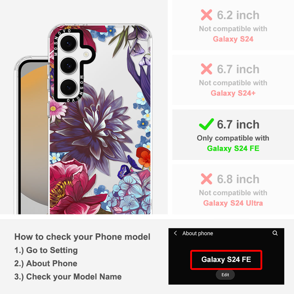 Blue Lilacs Phone Case - Samsung Galaxy S24 FE Case - MOSNOVO