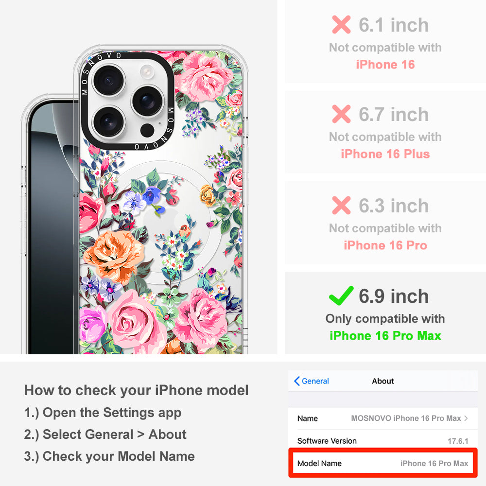 Flower Garden Phone Case - iPhone 16 Pro Max Case - MOSNOVO