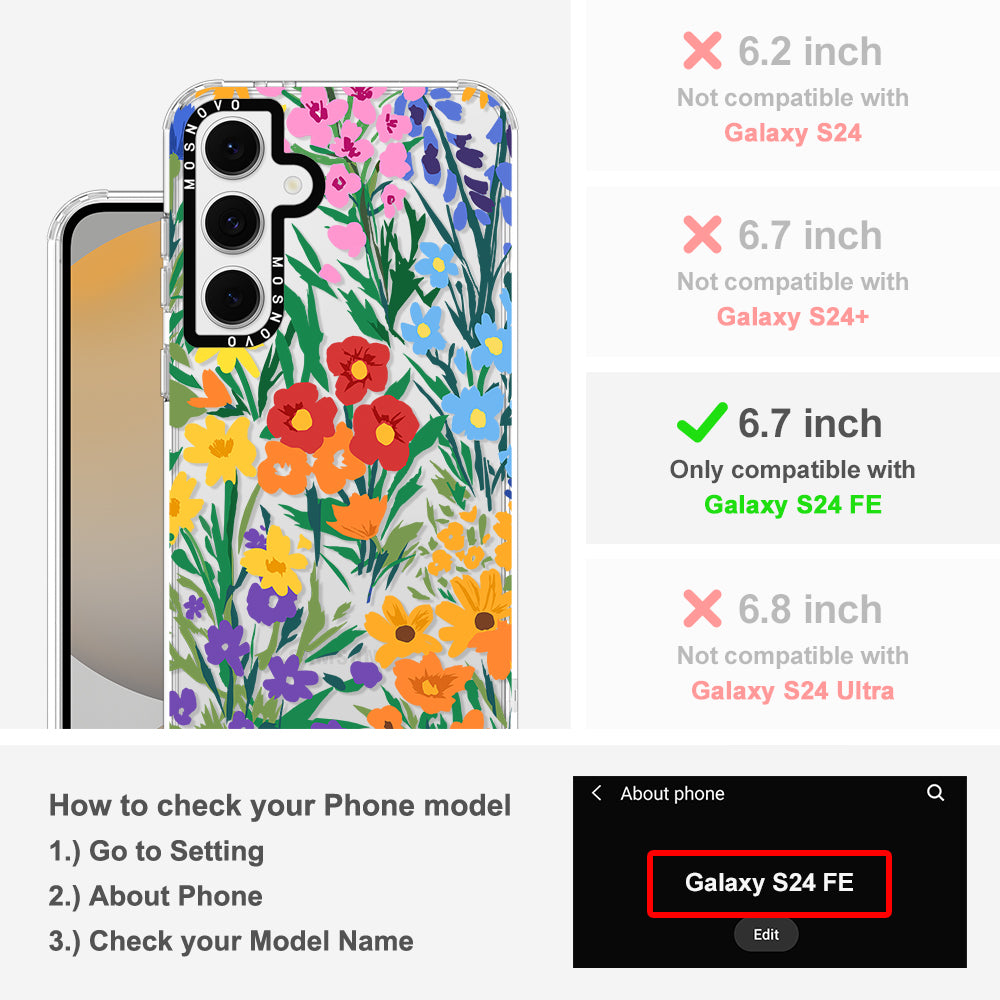 Spring Botanical Flower Floral Phone Case - Samsung Galaxy S24 FE Case - MOSNOVO