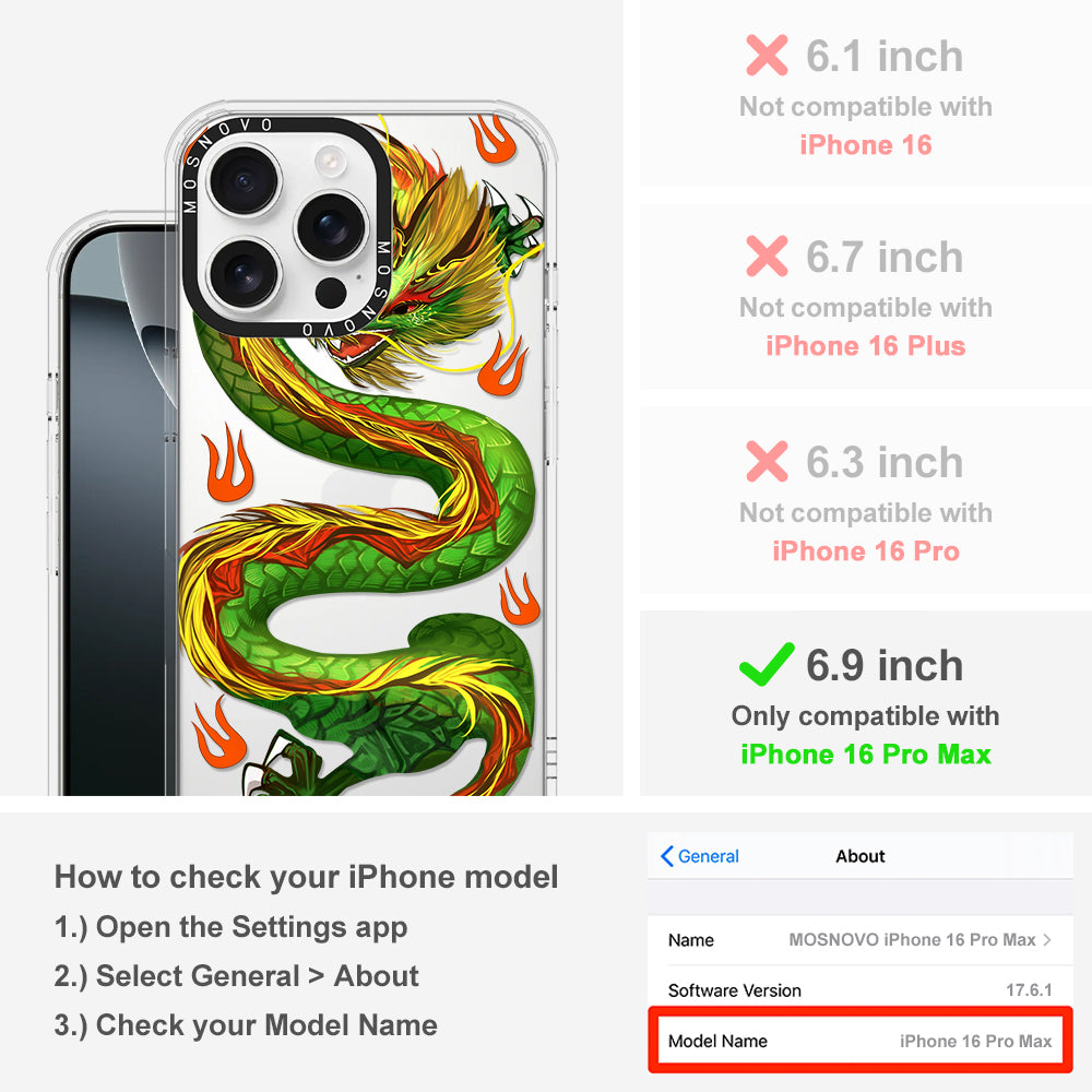 Dragon Phone Case - iPhone 16 Pro Max Case - MOSNOVO