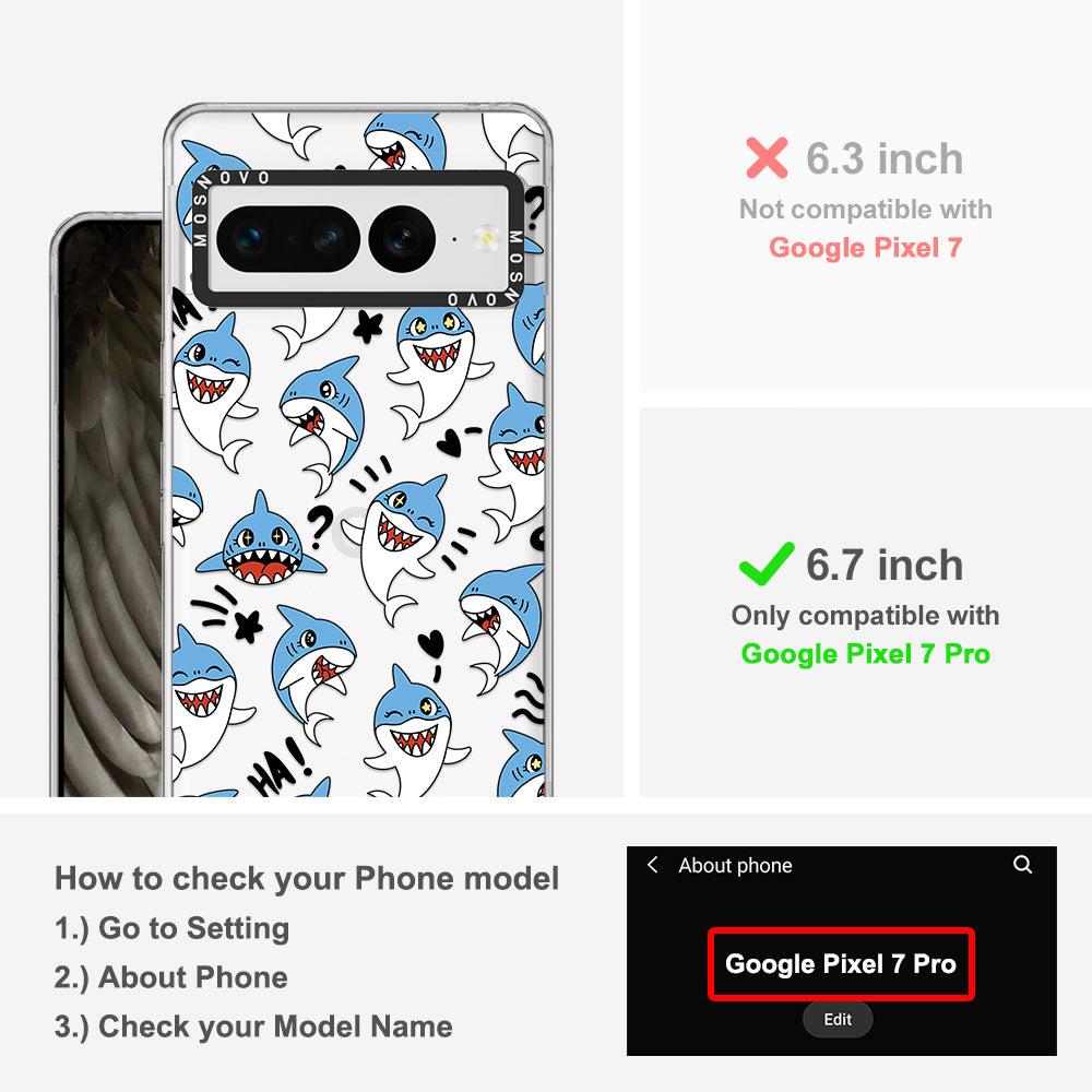 Cute Sharks Phone Case - Google Pixel 7 Pro Case