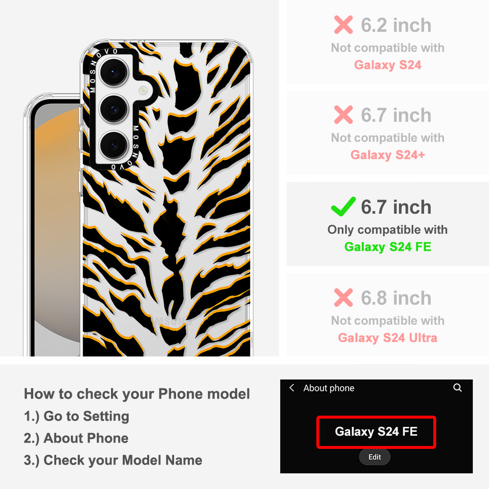 Tiger Print Phone Case - Samsung Galaxy S24 FE Case - MOSNOVO