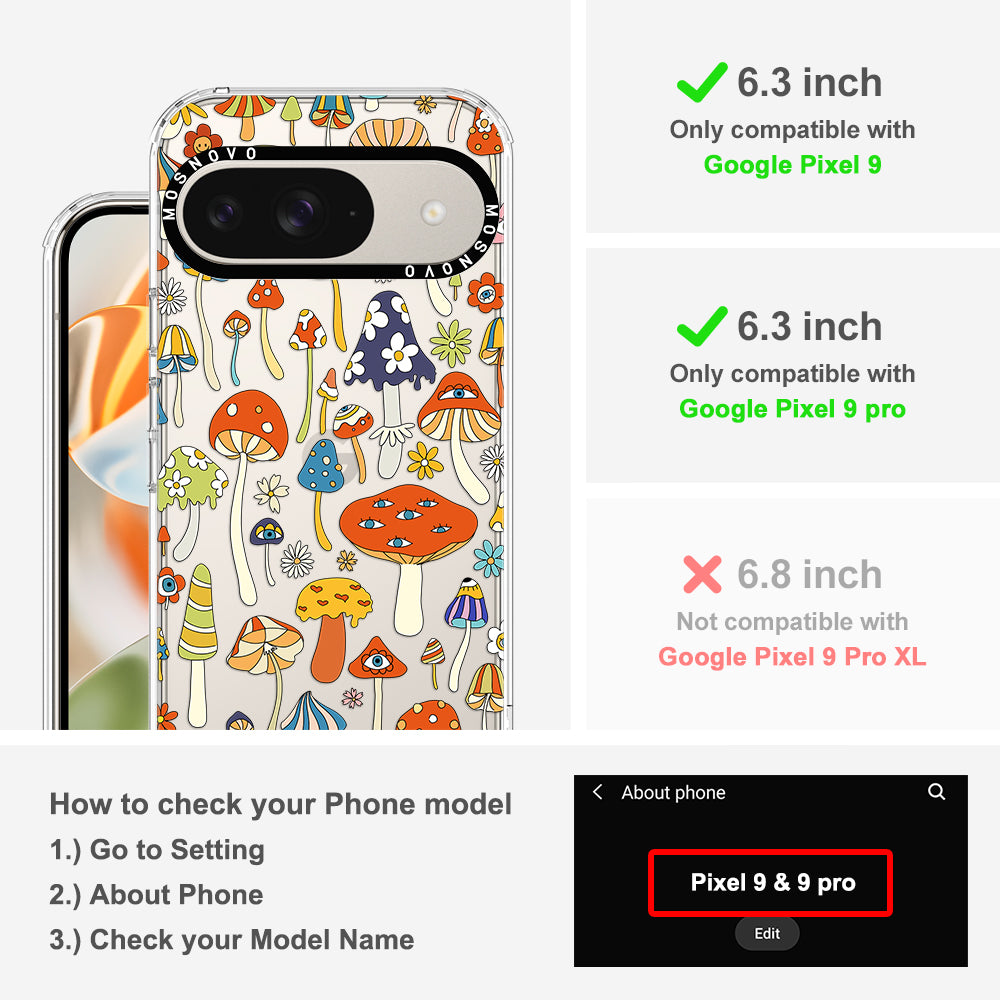 Mushroom Art Phone Case - Google Pixel 9 Pro Case