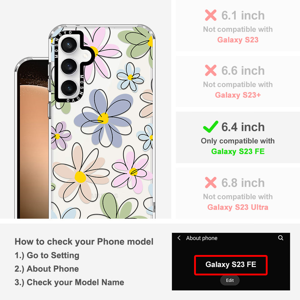 Linear Blooms Phone Case - Samsung Galaxy S23 FE Case