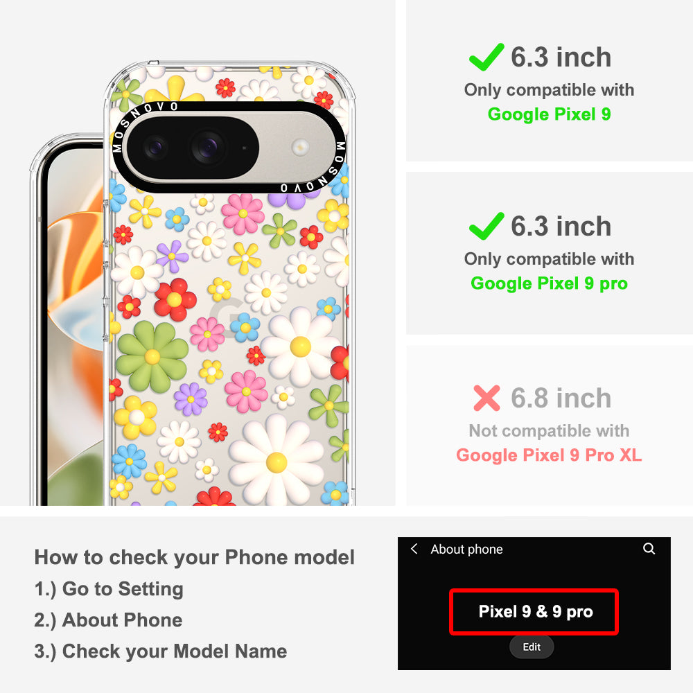 3D Flowers Phone Case - Google Pixel 9 Case