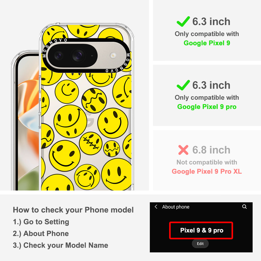 Yellow Sad Smile Face Phone Case - Google Pixel 9 Pro Case