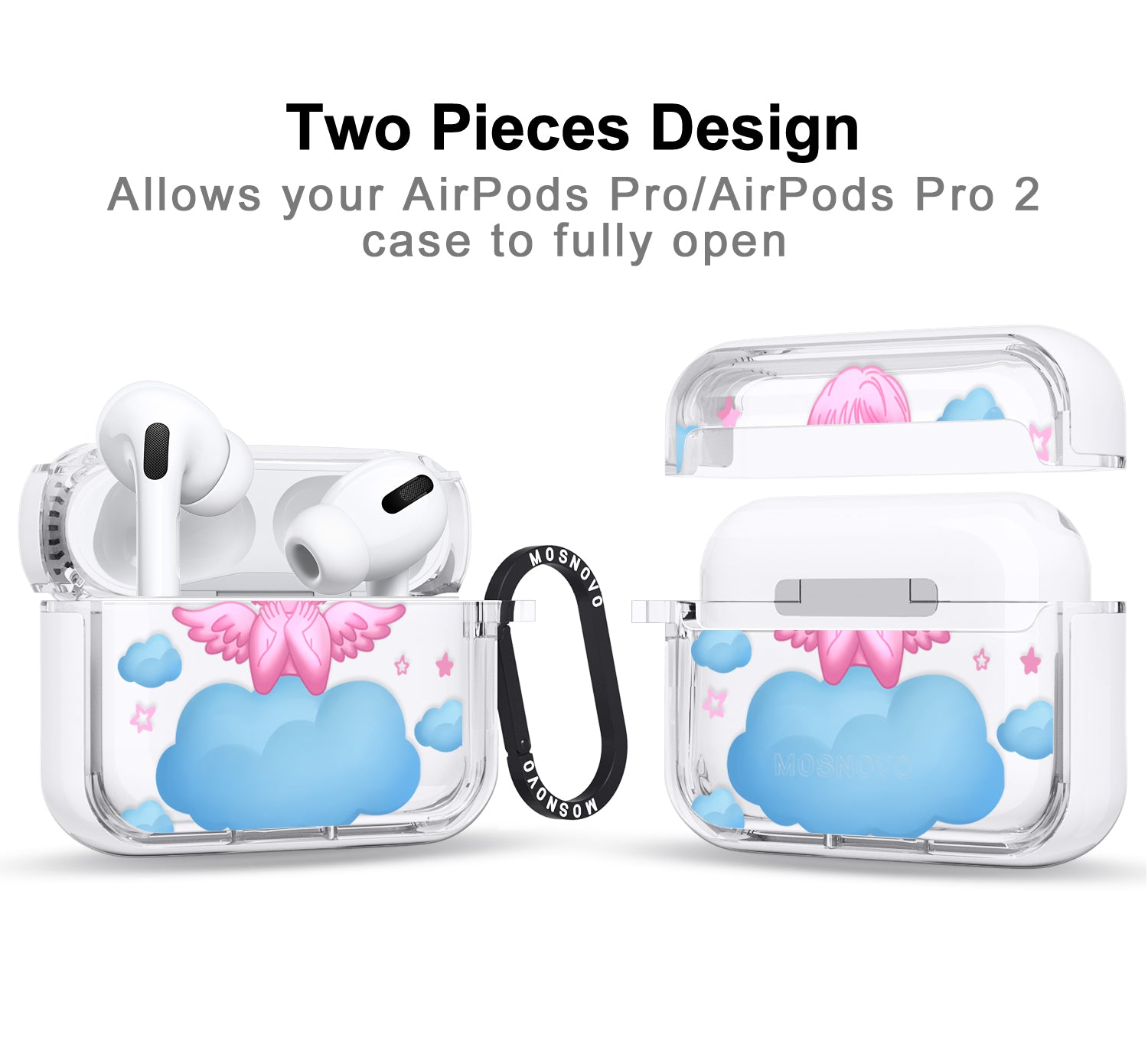 Pink Serenity Angel AirPods Pro 2 Case (2nd Generation)