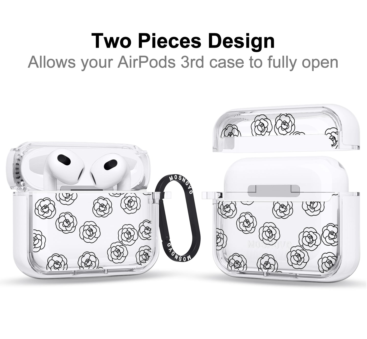 Linear Camelia Flower AirPods 3 Case (3rd Generation)