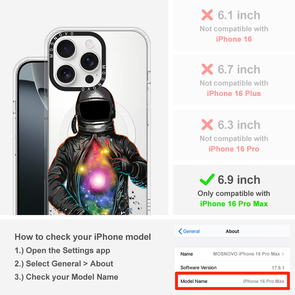 Mystery Astronaut Phone Case - iPhone 16 Pro Max Case - MOSNOVO