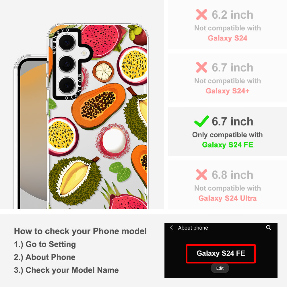 Tropical Fruit Phone Case - Samsung Galaxy S24 FE Case - MOSNOVO