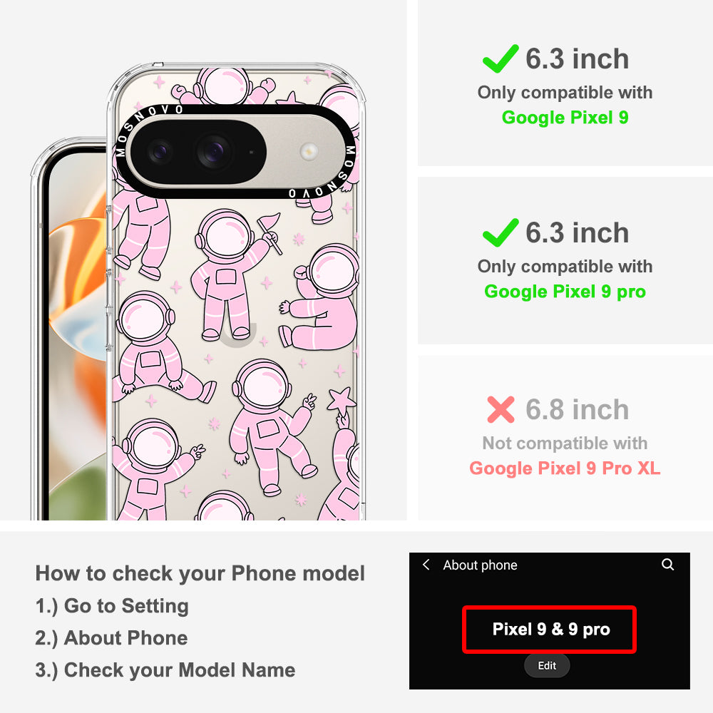 Pink Astronaut Phone Case - Google Pixel 9 Pro Case