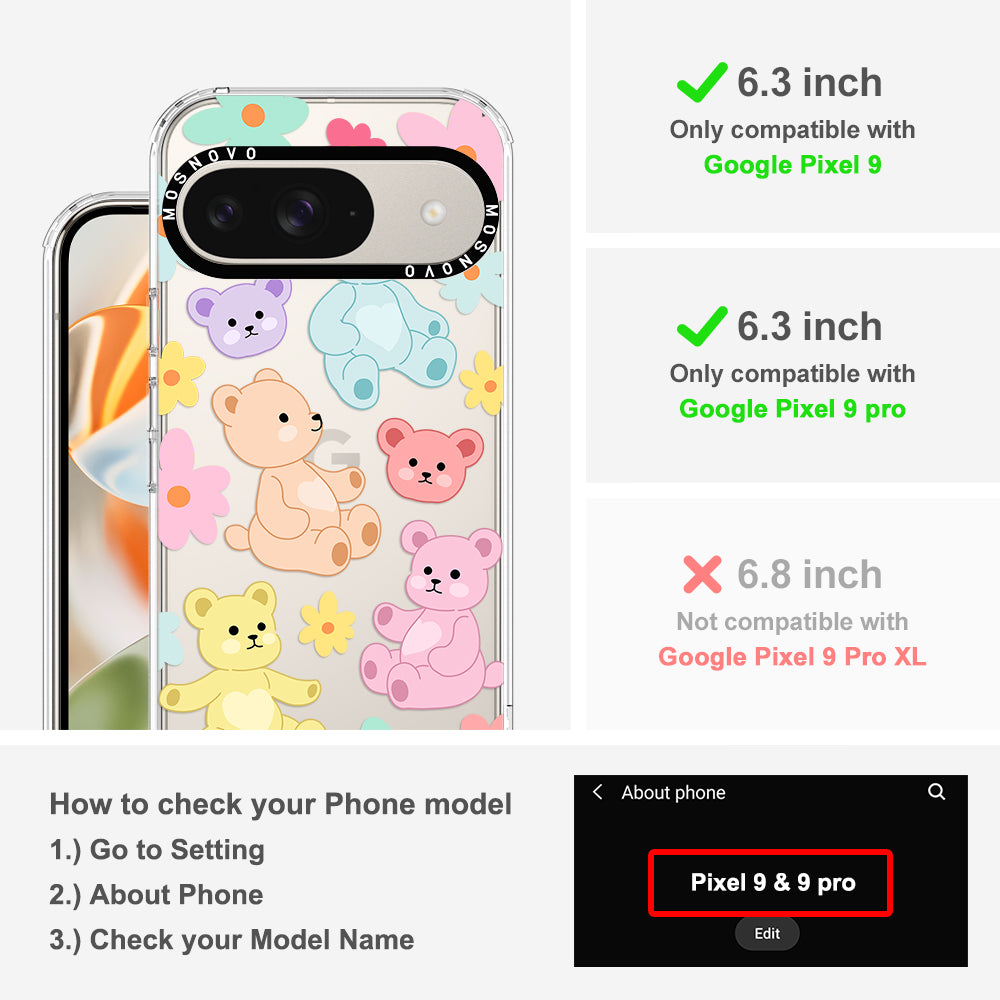 Cute Teddy Bear Phone Case - Google Pixel 9 Case