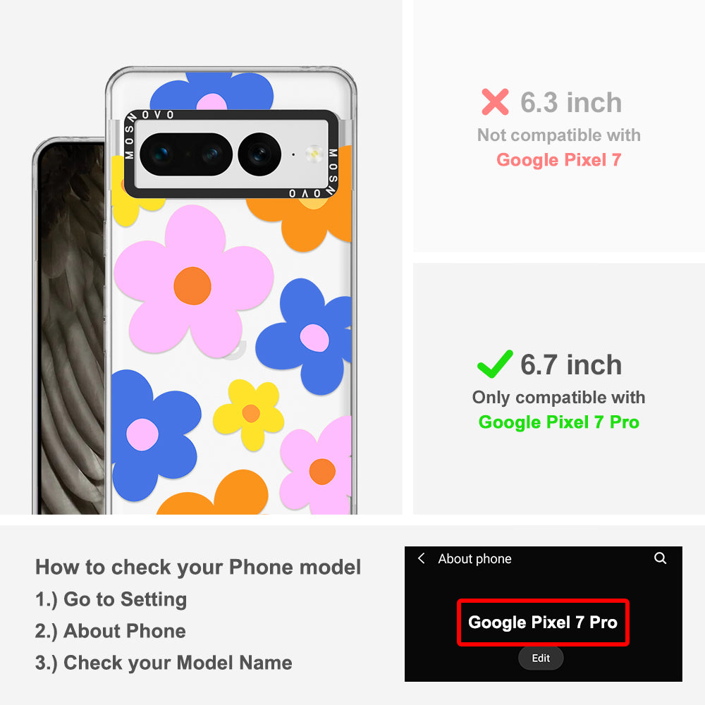 60's Groovy Flower Phone Case - Google Pixel 7 Pro Case