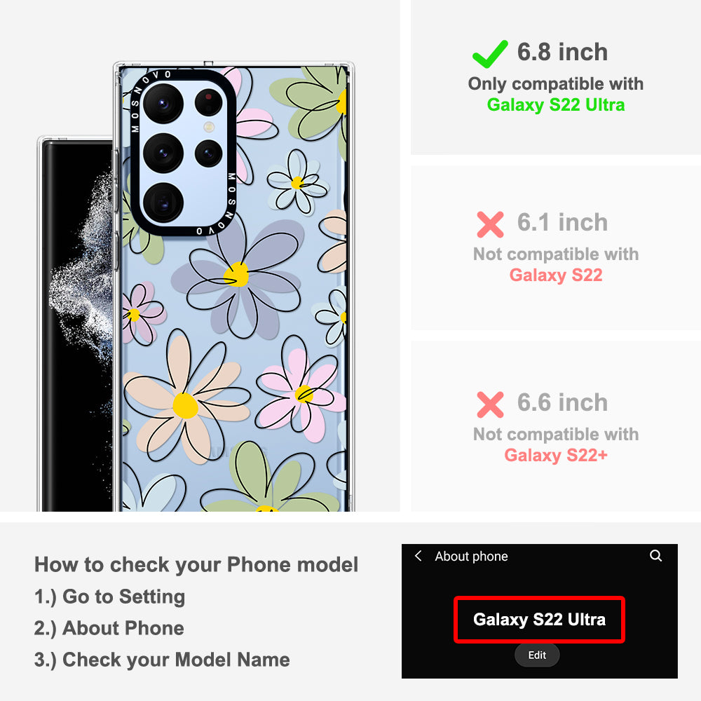Linear Blooms Phone Case - Samsung Galaxy S22 Ultra Case