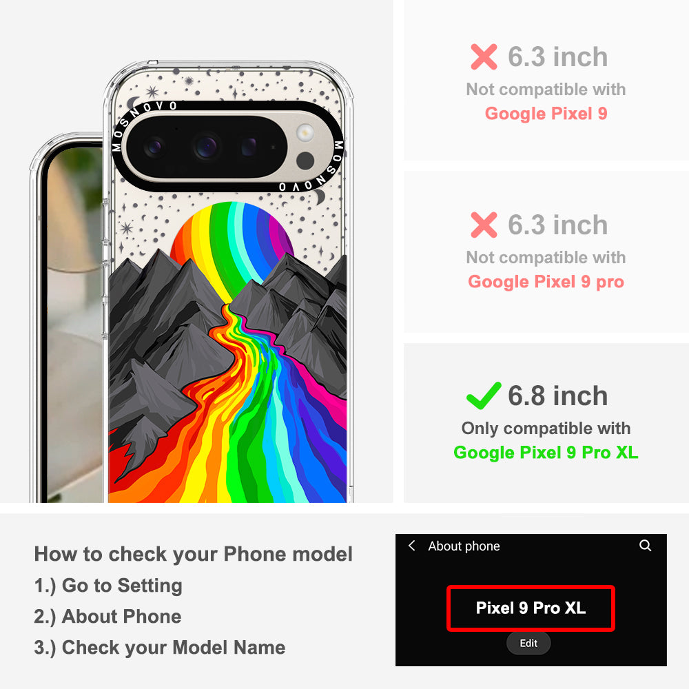 Rainbow Volcano Phone Case - Google Pixel 9 Pro XL Case