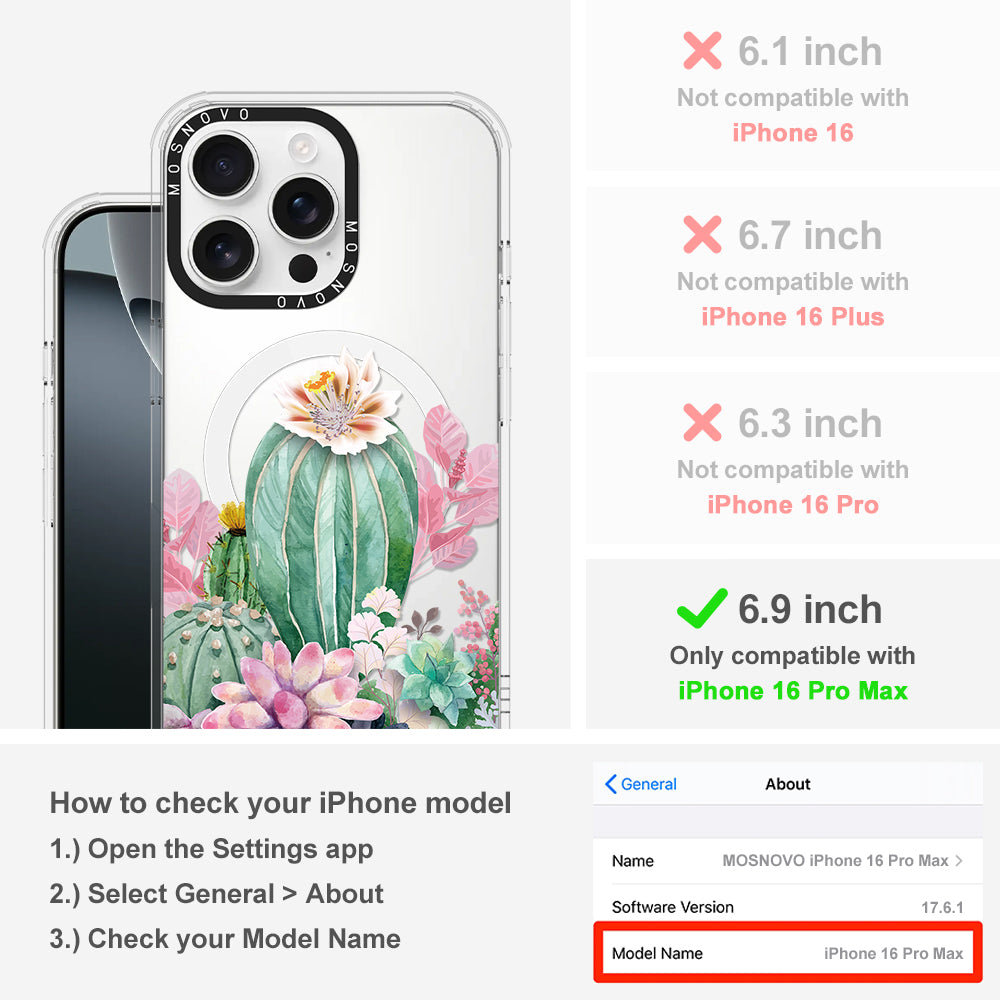 Cactaceae Phone Case - iPhone 16 Pro Max Case - MOSNOVO