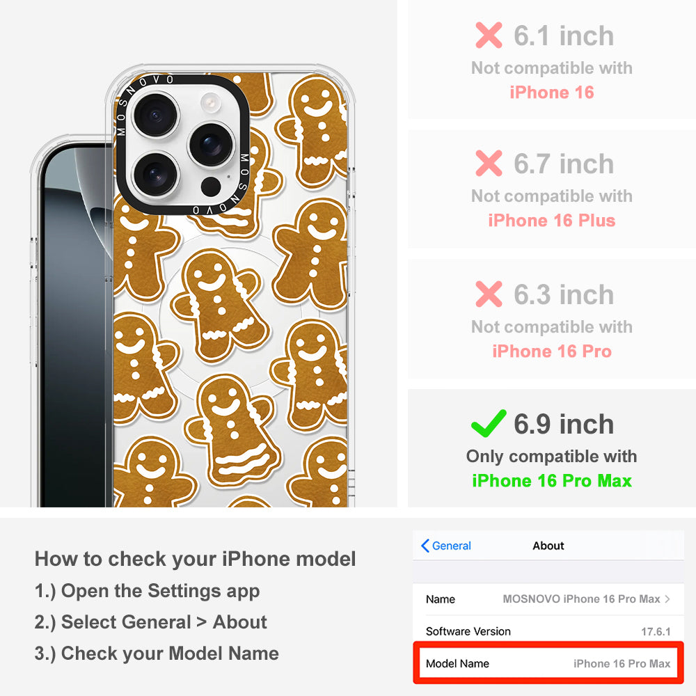 Ginger Breadman Phone Case - iPhone 16 Pro Max Case - MOSNOVO